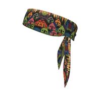 Tie Sports Headband for Women & Men,print A whimsical house