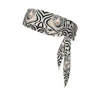 Tie Sports Headband for Women & Men,print White Tiger