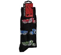 Tie Studio Coloured Classic British Motorbikes Black Unisex Novelty Ankle Socks Size 6-11