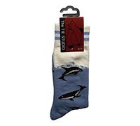 Tie Studio Dolphins in pale blue Ocean Unisex Novelty Ankle Socks Adult Size 6-11