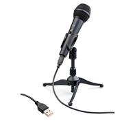 TIE Studio Dynamic USB Microphone for PC, Broadcasting, Youtube, Skype i(incl.Pop Filter, USB Cable, Tripod Stand and Microphone Clip), black