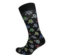 Tie Studio Farm Tractors Unisex Novelty Black Ankle Socks Adult Size 6-11