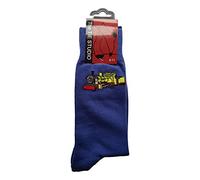 Tie Studio One British Steam Train on blue Unisex Novelty Ankle Socks Adult Size 6-11