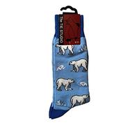 Tie Studio Polar Bears on Blue Unisex Novelty Ankle Socks Adult Size 6-11