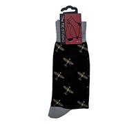 Tie Studio WWII Aircraft in Flight on black Unisex Novelty Ankle Socks Adult Size 6-11