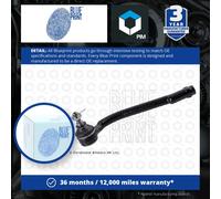 Blue Print Tie Rod End With Crown Nut ADG087109 - Front Axle Left