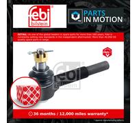 febi bilstein 41312 Tie Rod End with castle nut and cotter pin, pack of one