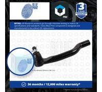 Tie / Track Rod End fits HONDA CIVIC FB 1.6 Left 11 to 16 R16B1 Joint Blue Print