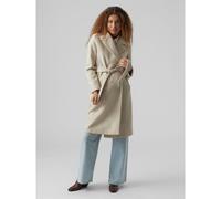 Tie-Waist Long Coat Ecru