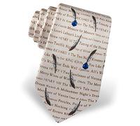 Tie William Shakespeare'S Play Poetic Masterpieces Shakespeare Unisex Neckties Satin Work Tie For Celebration Parties Weddings 8X145Cm