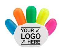 TIEBLU 10-100Pcs Custom Flower Highlighters Assorted Colors Bulk with Logo Text Personalized Petals Highlighters for Office Supplies Businese Customized Promotion Gift (Finger highlighter)