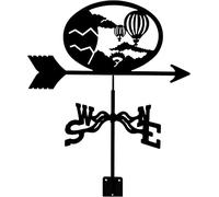 TIECHUINIUB Creative Hot Air Balloon Shape Weather Vane Stainless Steel Metal Wind Vane Wind Direction Indicator for Garden Mounting Garden Decoration