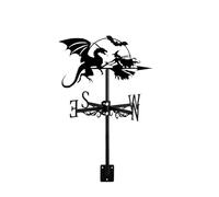 TIECHUINIUB Weathervane Monster Shape Ornament Wind Vane with Roof Mount Direction Creative Home Decor for Outdoor Farmhouse Yard Garden Gazebo,Sasquatch-Witch & Dragon