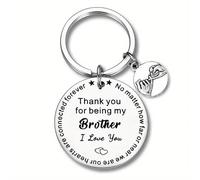 Tied By Love Brother Keychain Never Forget That I Love You Forever Keyring Sibling Gift Bag Charm Jewellery Birthday Gift Keyrings Key Chain Unisex Key Ring