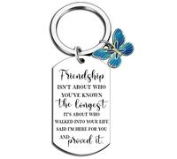 Tied By Love Friendship Butterfly Charm Friend Keychain Gift For Best Friend Bestie BFF Keyring Bag Charm Jewellery Birthday Valentine's Day Gift Keyrings Key Chain Unisex Key Ring