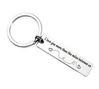 Tied By Love I Love You More Than The Miles Between Us Couple Keyring Charm Keychain Gift Bag Charm Jewellery Birthday Valentine's Day Gift Keyrings Key Chain Unisex Key Ring