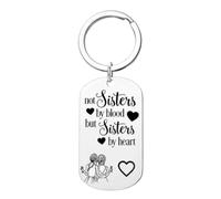 Tied By Love Keyring Not Sisters By Blood But Sisters By Heart Keychain Best Friends Gift Bag Charm Jewellery Birthday Gift Keyrings Key Chain Unisex Key Ring