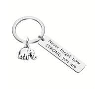 Tied By Love Never Forget How Strong You Are Keyring Cute Elephant Charm Appreciation Keychain Bag Charm Jewellery Birthday Gift Keyrings Key Chain Unisex Key Ring