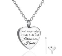 Tied By Love No Longer By My Side But Forever In My Heart Cremation Urn Necklace Pendant Ashes Memorial Locket Keepsake in Stainless Steel Gift For Mum Dad Sister Brother Grandma Grandpa