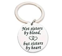 Tied By Love Not Sisters By Blood But Sisters By Heart Keychain Best Friends Keyring Gift Bag Charm Jewellery Birthday BFF Gift Keyrings Key Chain Unisex Key Ring