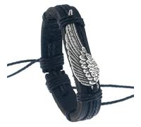 Tied By Love PU Leather Boho Adjustable Bracelet Bangle With Feather Symbol Charm Bohemian Gothic Steampunk Wristband Unisex Fashion Jewellery Gift