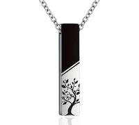 Tied By Love Tree Of Life Cremation Urn Necklace Pendant Ashes Memorial Locket Keepsake in Stainless Steel For Mum Dad Sister Brother Grandma Grandpa Family Friends Women's Men's Unisex Gift