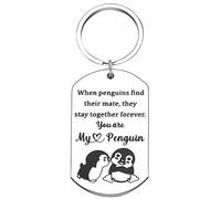 Tied By Love You Are My Penguin Keychain Partner Keyring Gift for Valentine's Birthday Gift Bag Charm Jewellery Birthday Valentines Day Gift Keyrings Key Chain Unisex Key Ring
