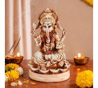 TIED RIBBONS 4.4 Inch Ganesha Statue for Indian Pooja Decorations | Table Decoration House Warming | Ganesha Idol | Pongal Decorations, Elephant God Statue | Hindu God Idol | Return Gifts for Pooja