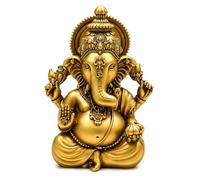 TIED RIBBONS Ganesh Statue for Car Dashboard | Resin, Golden | 3.2 inch | Ganesha Idol for Home, |Ganesh Chaturthi, Diwali Decorations | Baby Ganesha Statues | Indian God Idol Indian Gifts