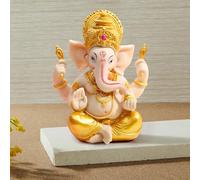 TIED RIBBONS Ganesha Statue Figurine for Car Dashboard, Home, Temple Decor | 5.1 inch, Resin | Table Decoration House Warming | Ganesh Hindu God Idol | Return Gifts for Pooja