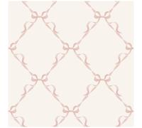 Tied With A Bow Wallpaper Blue Grey Pink Ribbon Trellis Kids Nursery Decor