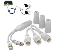 TIEDXIOY Ethernet Splitter, Waterproof PoE Combiner Splitter Adapter, Run 2 IP Cameras on 1 Network Cable