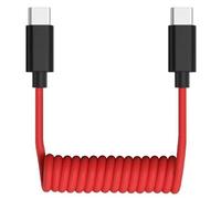 USB C to USB C Microphone Cable for RODE VideoMic Go II /Wireless Go II , DJI Mic 1/2, SC16/SC22 USB C Cable, Audio Coiled Cord Mic Cable for DJI Pocket 3 / Action 2/3 / 4 Camera (NOT for Charging)