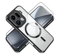 Tieeyivv Magnetic Case for Oppo Find X9 Pro Case for Magsafe with 1 Protective Film, Cover Thin Flexible Silicone + PC Acrylic Back Protective Case Shockproof Ultra Slim Hybrid Design Case