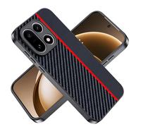 Tieeyivv Protective Case for OnePlus 15, Camera Protection, Full, Extra Thin, Shockproof, Scratch-Resistant Protective Case (Black Red)