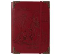 TIEFOSSI A5 Binder 6 Ring Notebook for Women Men, Hardcover PU Leather Journal, Dragon Vintage Journal for Boys, College Ruled Notebooks for School, Planner, Travel, Work, Organizer