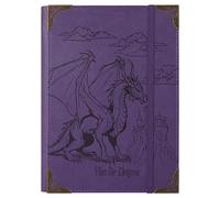 TIEFOSSI A5 Binder 6 Ring Notebook for Women Men, Hardcover PU Leather Journal, Dragon Vintage Journal for Boys, College Ruled Notebooks for School, Planner, Travel, Work, Organizer