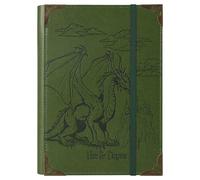 TIEFOSSI A5 Binder 6 Ring Notebook for Women Men, Hardcover PU Leather Journal, Dragon Vintage Journal for Boys, College Ruled Notebooks for School, Planner, Travel, Work, Organizer