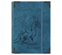 TIEFOSSI A5 Binder 6 Ring Notebook for Women Men, Hardcover PU Leather Journal, Dragon Vintage Journal for Boys, College Ruled Notebooks for School, Planner, Travel, Work, Organizer