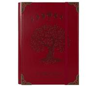 TIEFOSSI A5 Binder 6 Ring Notebook for Women Men, Hardcover PU Leather Journal, Vintage Tree Journals, College Ruled Notebook for School, Planner, Travel, Work, Organizer