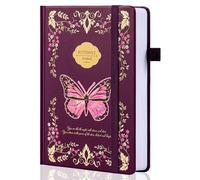 TIEFOSSI Butterfly Journals for Women Men, College Ruled Journals for Writing, Lay Flat Notebook,320 Numbered Pages A5 Journaling