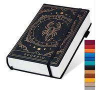 TIEFOSSI Constellations A5 Dotted Hardcover Journal Notebook, 100gsm 400pages Writing Paper, Bullet Organizers Notebook for Women, Men, Teens (Scorpio)