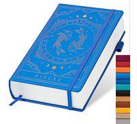 TIEFOSSI Constellations A5 Dotted Hardcover Journal Notebook, 100gsm 400pages Writing Paper, Bullet Organizers Notebook for Women, Men, Teens (Pisces)