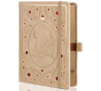 TIEFOSSI Dot Notebooks, A5 Hardcover Dot Journals for Writing Women, 160gsm Thick Paper, 190 Numbered Pages, for Planner Organization