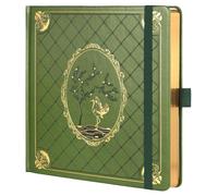 TIEFOSSI Dotted Journal, Dot Grid Notebook for Women Men, Hardcover PU Leather Journal, 160 GSM Thick Paper, 160 Numbered Pages with Gold Edges, 20.4 x 20.4 CM Square Diary