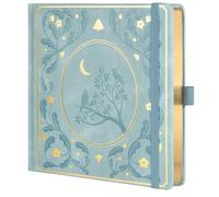 TIEFOSSI Dotted Journal, Dot Grid Notebook for Women Men, Hardcover PU Leather Journal, 160 GSM Thick Paper, 160 Numbered Pages with Gold Edges, 20.4 x 20.4 CM Square Diary