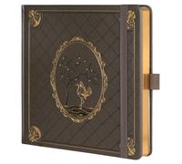 TIEFOSSI Dotted Journal, Dot Grid Notebook for Women Men, Hardcover PU Leather Journal, 160 GSM Thick Paper, 160 Numbered Pages with Gold Edges, 20.4 x 20.4 CM Square Diary