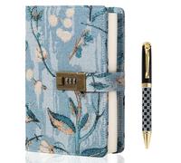 TIEFOSSI Embroidered Diary with Lock, Lined Lock journal for Women Men, Aesthetic Journal with Pen, Hardcover Journal for Journaling Writing Planning, 100 GSM Thick Paper, 224 Numbered Pages