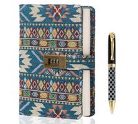 TIEFOSSI Fabric Diary with Lock, Lined Lock journal for Women Men, Aesthetic Diary with Pen, Hardcover Notebook for Journaling Writing Planning, 100 GSM Thick Paper with 224 Numbered Pages