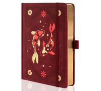 TIEFOSSI Lined Journal Notebook, Aesthetic journal for Women & Men with Koi Fish Cover, A5 Hardcover Notebook with Ribbon, Journals for Writing, Journaling, Travel, 316 Numbered Pages